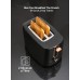 Afra Electric Toaster 700W 2 Slots Black AF100700TOBL