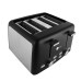 Afra Electric Toaster 4-Slot 7 Way Heat Setting 1600W Black AF24700TOBL