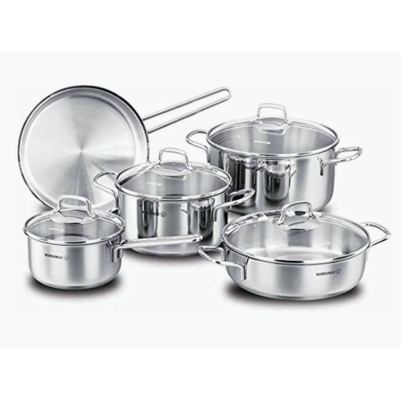 Korkmaz Cookware Set Perla Set 9pcs 1609CW